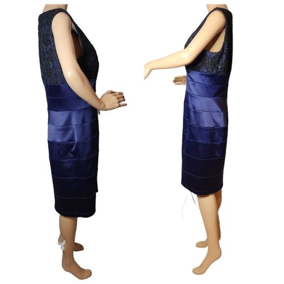 Eliza J. Navy/Black Lace sleeveless dress - Picture 9 of 17